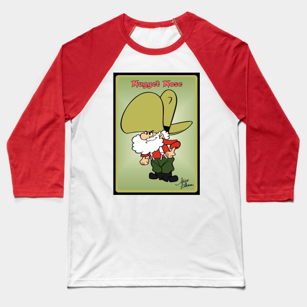 Nugget Nose Baseball T-Shirt by MentolBonBon